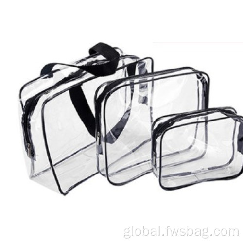 China Transparent pvc cosmetic bag clear make up pouch Supplier